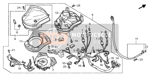 37100KTF651, Kombinationsmesser Kompl., Honda, 0